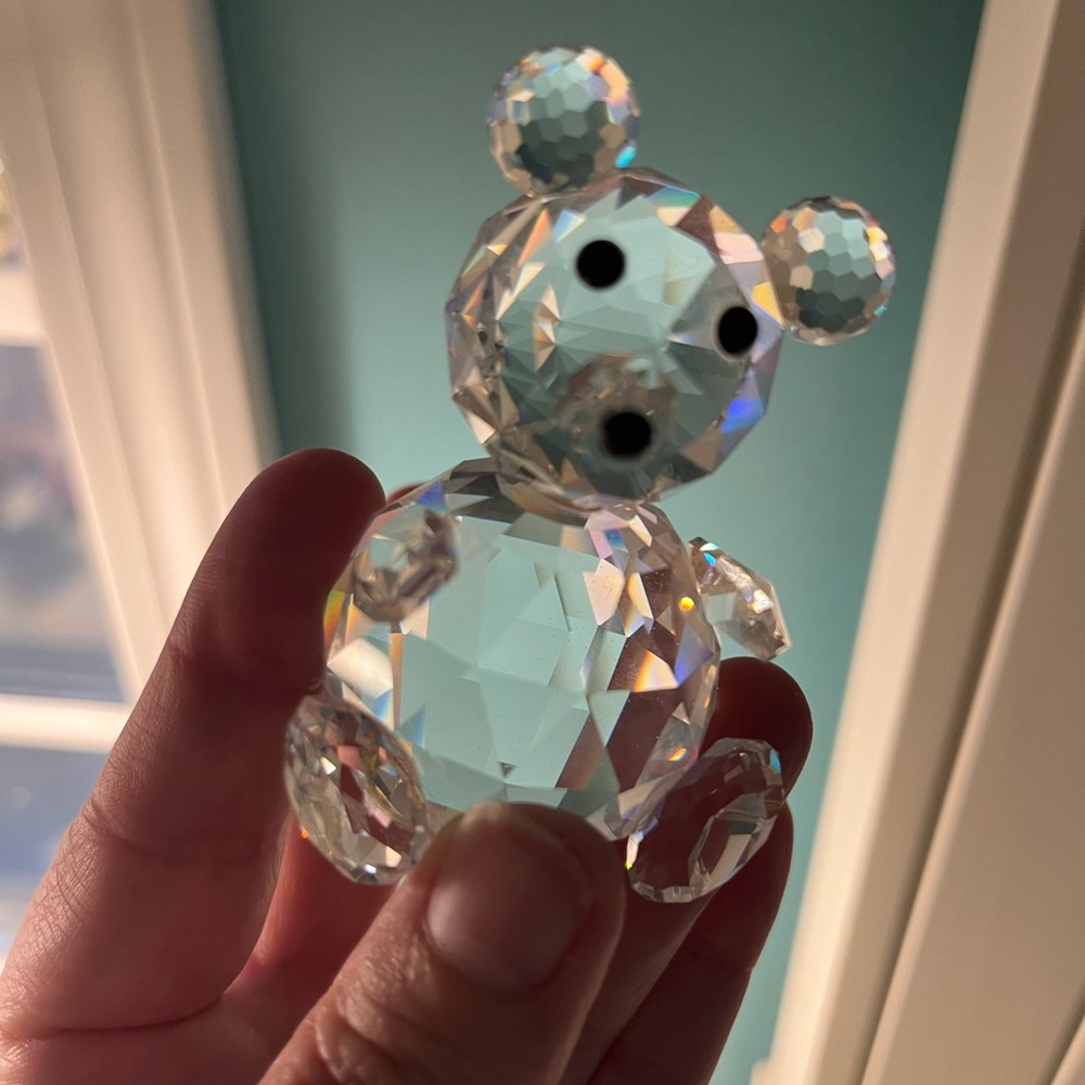 Swarovski Retired Crystal Teddy Bear 3”H x 2”W (Larger Size) - Picture 2 of 9